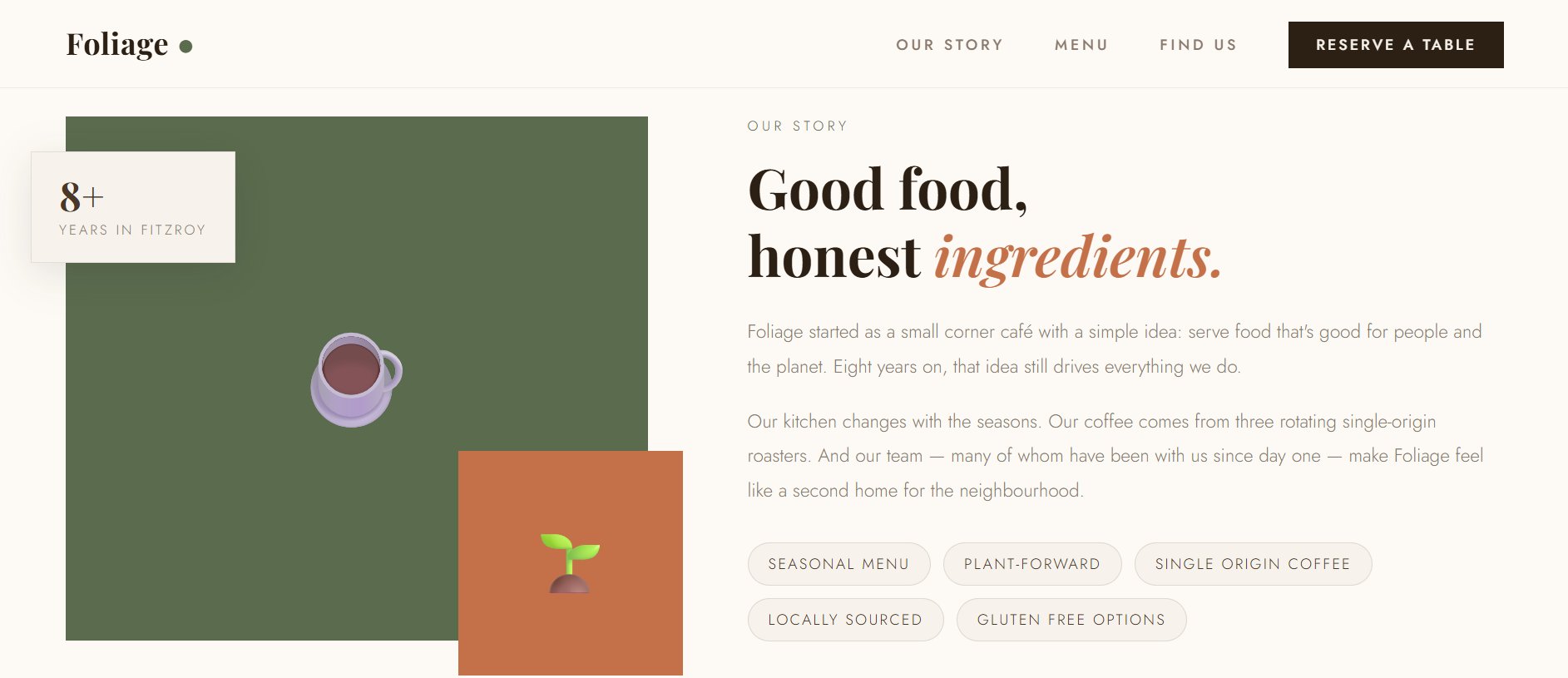 Cafe website
